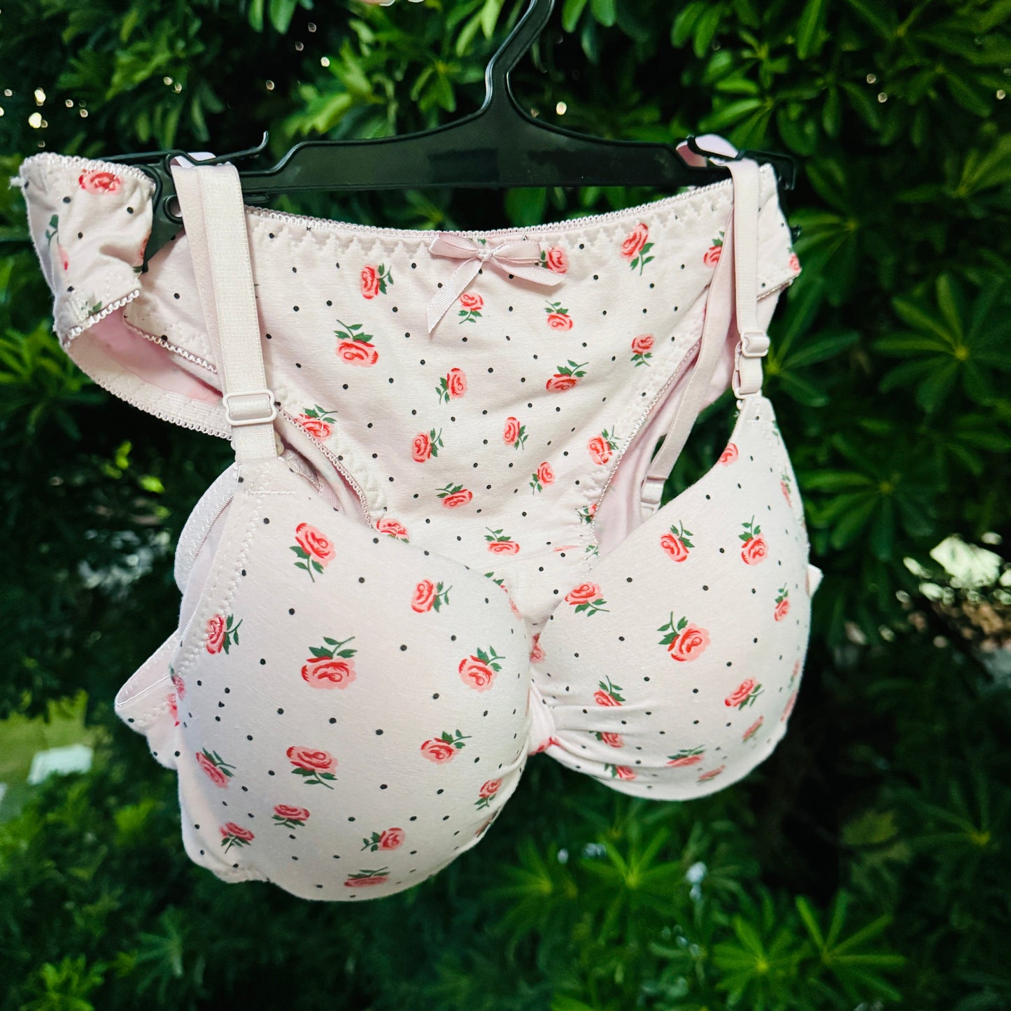 Flower Printed Padded Bra Set(Imported)