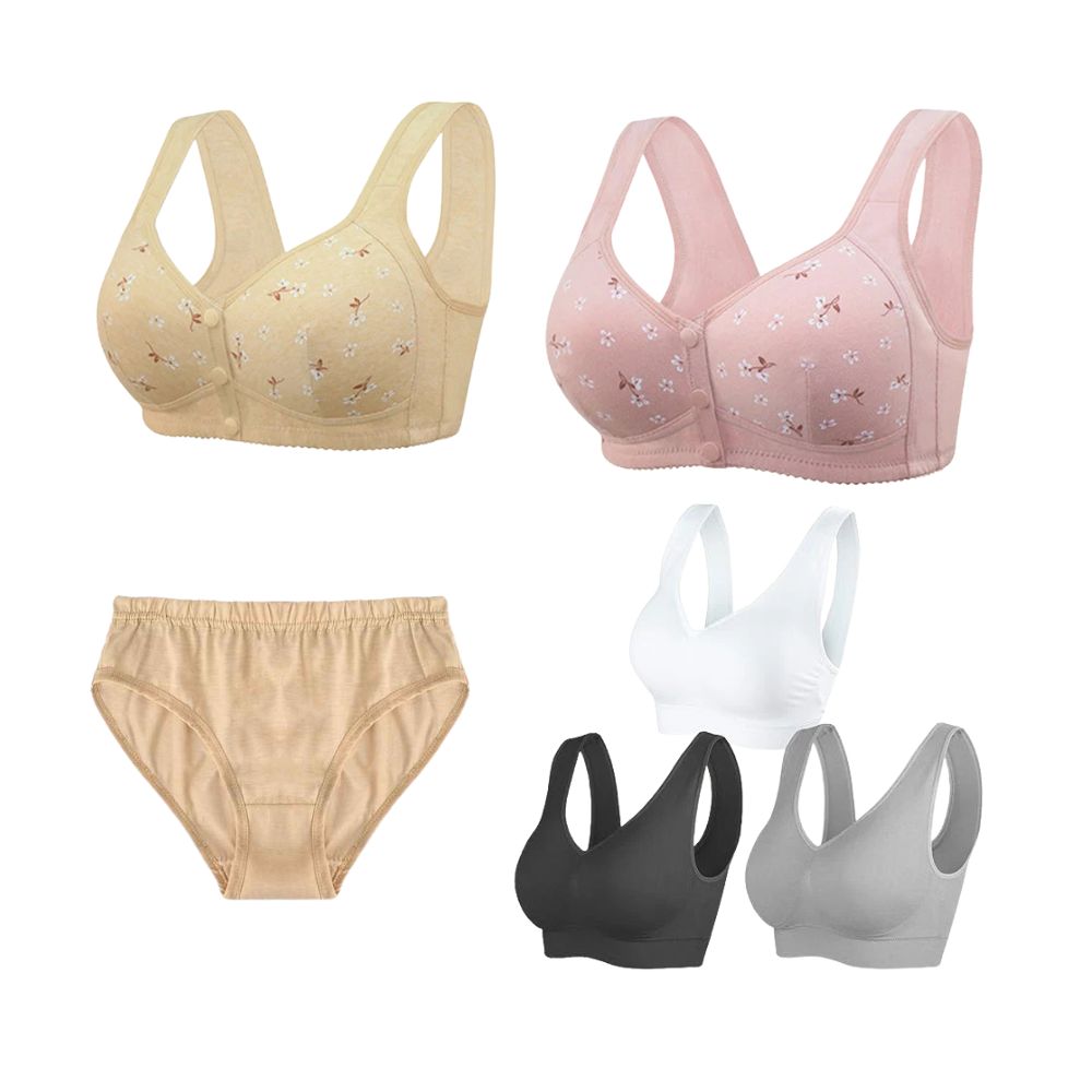 2 Front Open Cooling Bra + 3 Air Bra with 1 FREE Underwear Deal with Free Shipping